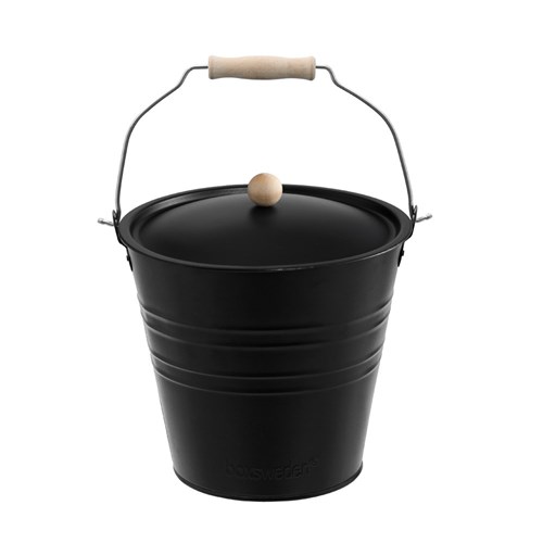 METAL BUCKET WOOD HANDLE 12L BLACK 30X30X27CM - Welcome to United ...